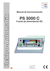 Electro-Automatik PS 3000 C Manual De Funcionamiento