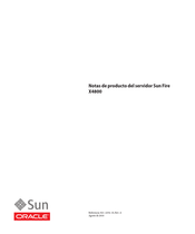 Oracle Sun Fire X4800 Notas De Producto