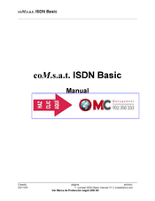 coM.sat ISDN Basic Manual Del Usuario