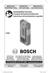 Bosch LR40 Instrucciones De Funcionamiento Y Seguridad