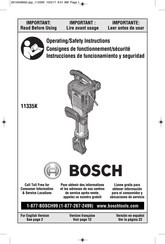 Bosch 11335K Instrucciones De Funcionamiento Y Seguridad