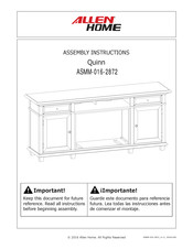 Allen home Quinn ASMM-016-2872 Instrucciones De Ensamblaje