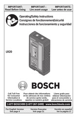 Bosch LR20 Instrucciones De Funcionamiento Y Seguridad