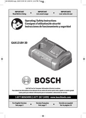 Bosch GAX1218V-30 Instrucciones De Funcionamiento Y Seguridad