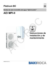 baxiroca Platinum BC AEI MPI-II Instrucciones De Instalación Y De Mantenimiento