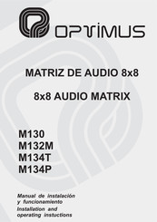 Optimus M134T Instrucciones De Seguridad