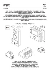 Urmet mini note + 1722/84 Manual De Instrucciones