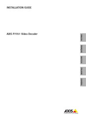 Axis P7701 Guia De Instalacion