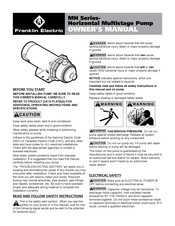 Franklin Electric MH Serie Manual Del Propietário