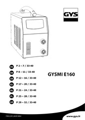 GYS MI E160 Manual De Instrucciones