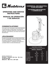 Koblenz DP-1334 Manual De Operación Y De Servicio