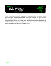 Razer BlackWidow ULTIMATE Manual Del Usuario