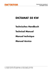 Dictator DICTAMAT 50 KW Manual Tecnico