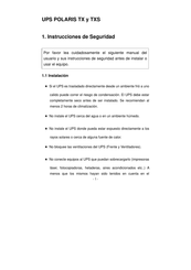 Polaris TXS Manual De Instrucciones