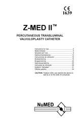 NuMED Z-MED Instrucciones De Utilizacion