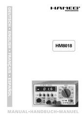 Hameg Instruments HM8018 Manual Del Usuario