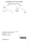 Kohler K-72778 Guía De Instalación Y Cuidado