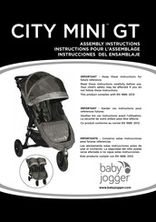 Baby Jogger CITY MINI GT Instrucciones Del Ensamblaje