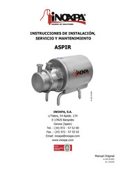 iNOXPA ASPIR Instrucciones De Instalación, Servicio Y Mantenimiento