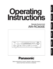 Panasonic AW-RC600E Manual Del Usuario