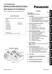 Panasonic CU-5E34NBE Instrucciones De Instalación