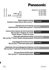 Panasonic SC-BTT560 Instrucciones Básicas De Funcionamiento