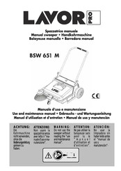 Lavor PRO BSW 651 M Manual De Uso Y Mantenimiento