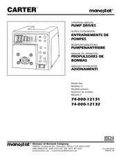 MANOSTAT CARTER 74-000-12131 Manual De Operación