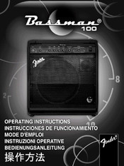 Fender Bassman 100 PR 420 Instrucciones De Funcionamiento