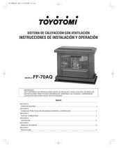 Toyotomi FF-70AQ Instrucciones De Instalación Y  Operación