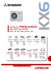 Mitsubishi FDT 112KXE6 Manual Resumido De Instalación