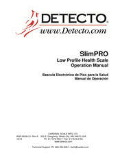 Detecto SlimPRO Manual De Operación