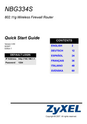 Zyxel NBG334S Manual Del Usuario