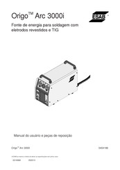 ESAB Origo Arc 3000i Manual Del Usuario Y Repuestos