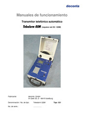 deconta Telealarm GSM Manuales De Funcionamiento