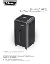 Fellowes POWERSHRED 225Mi Manual Del Usuario
