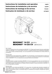 BEKOMAT 14 CV Instruciones De Instalación Y De Servicio