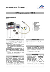 3B SCIENTIFIC PHYSICS 1000642 Instrucciones De Uso