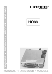 Hameg Instruments HO88 Manual De Instrucciones