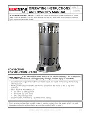 HeatStar HS100CVNG Instrucciones De Funcionamiento Y Manual Del Propietario