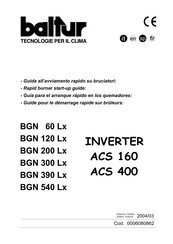 baltur BGN 120 LX Guía Rápida
