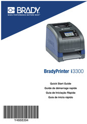 Brady Printer i3300 Guia De Inicio Rapido