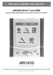 Archos Gmini 200 Serie Manual Del Usuario