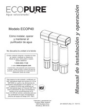 ECOPURE Agua solucionado ECOP40 Manual De Instalación Y Operación