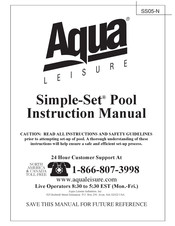 Aqua Leisure SS05-N Manual De Instrucciones