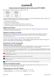 Garmin VHF 100 Serie Instrucciones De Instalación