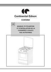 CONTINENTAL EDISON CGW6060 Instrucciones De Uso E Instalación