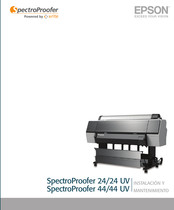 Epson SpectroProofer 44UV Manual De Instalación Y Mantenimiento