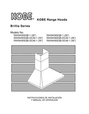 Kobe Range Hoods Brillia RAX9436SQB-DC46-1 Instrucciones De Instalación