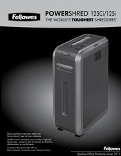Fellowes PowerShred 125i Manual De Instrucciones